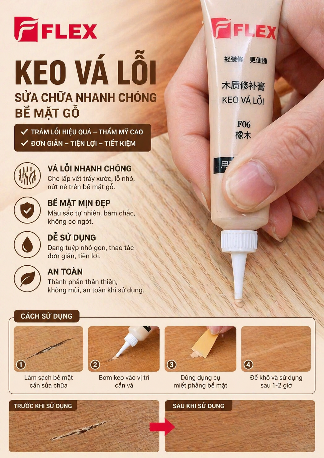 keo vá lỗi, xử lý lỗi FFLEX