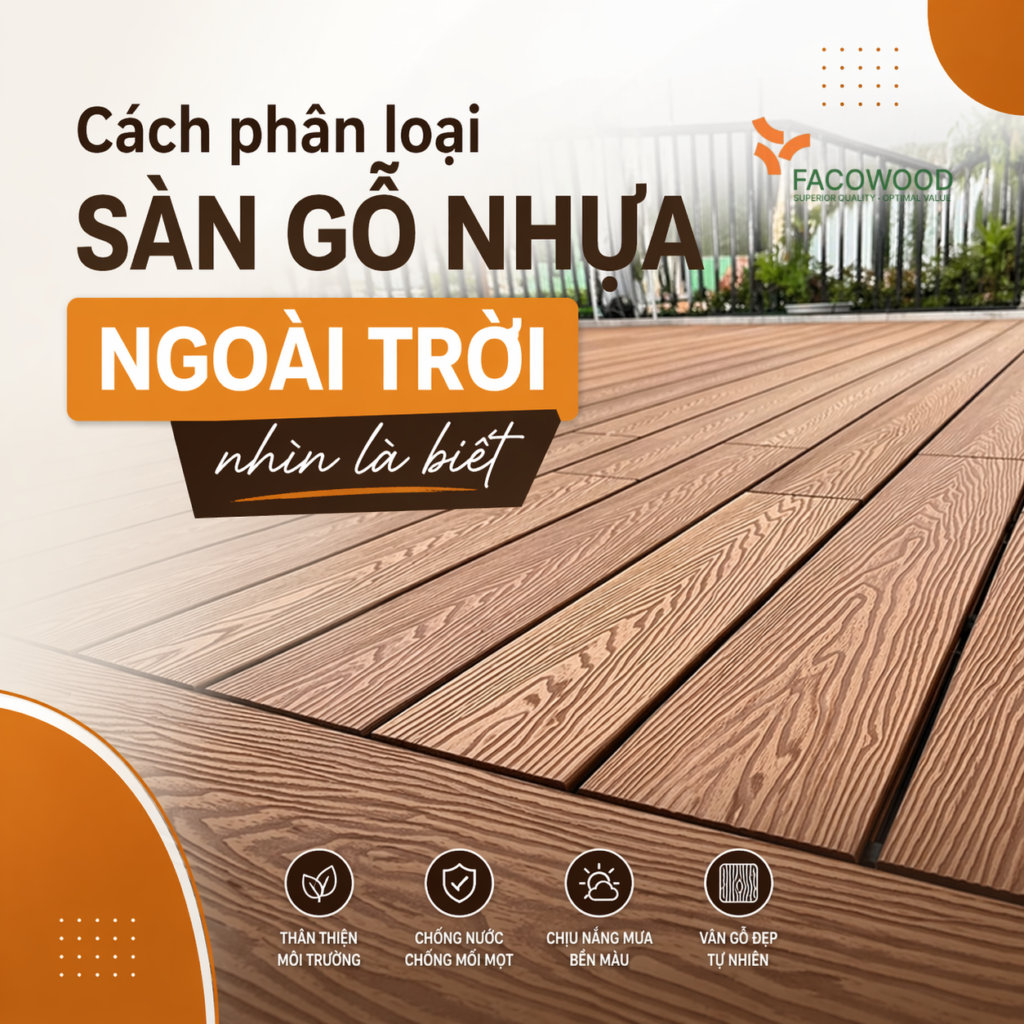 Cách phân loại sàn gỗ nhựa ngoài trời dễ nhận biết