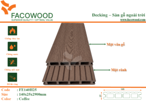 sàn gỗ nhựa ngoài trời thanh rỗng