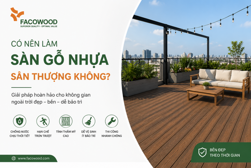Có nên làm sàn gỗ nhựa sân thượng không?