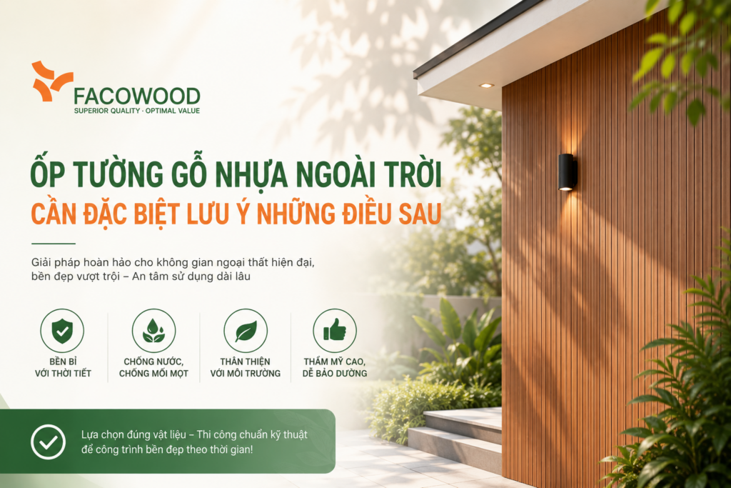 Ốp Tường Gỗ Nhựa Ngoài Trời Cần Đặc Biệt Lưu Ý Những Điều gì?