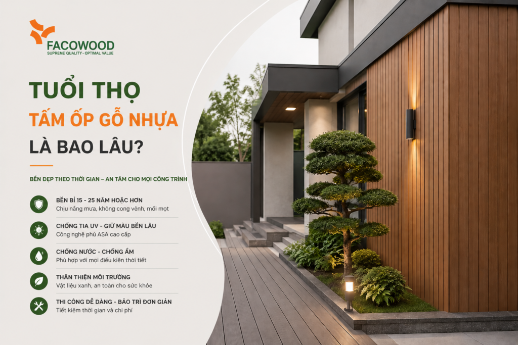 Tấm ốp ngoài trời có tuổi thọ bao lâu?