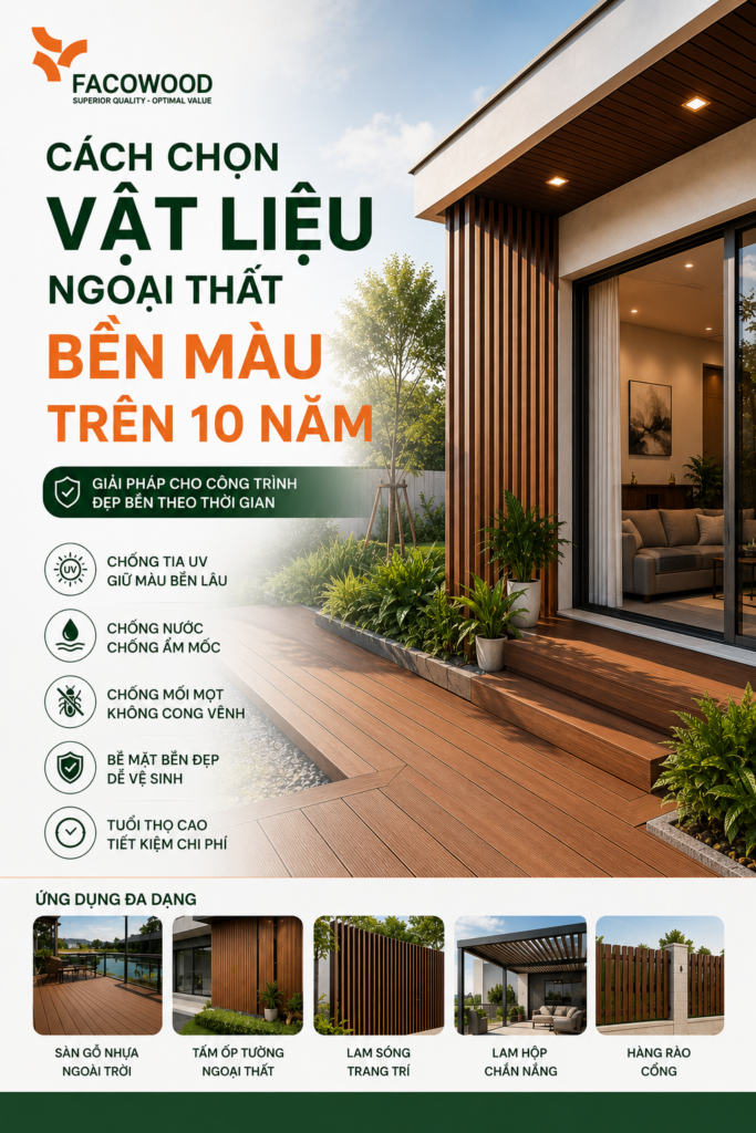 chọn vật liệu bền màu