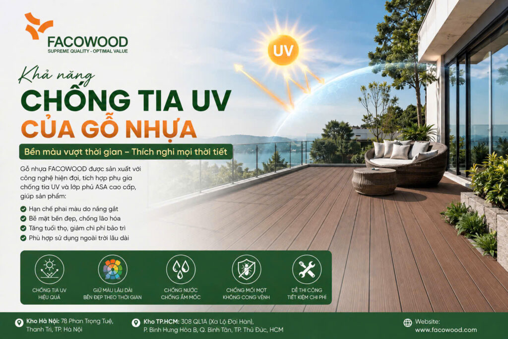 KHẢ NĂNG CHỐNG TIA UV CỦA GỖ NHỰA