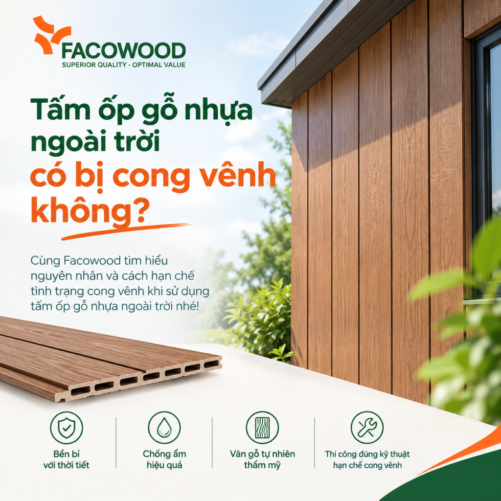 Tấm ốp gỗ nhựa ngoài trời